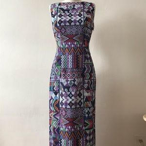MH Column Dress, Huipil Navy, S